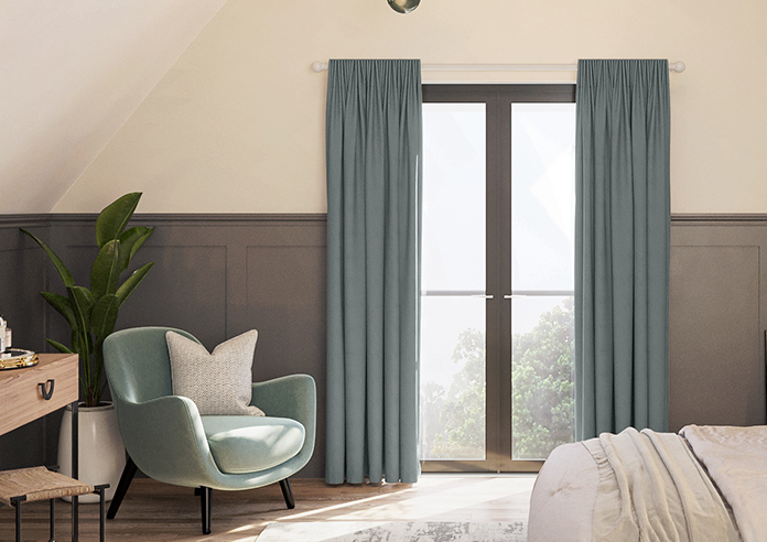 Classic Herringbone (Blackout), Grey - Made to Measure Curtains - Image 3